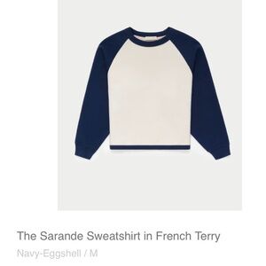 Suzi Kondi Navy and Eggshell French Terry Sweatshirt